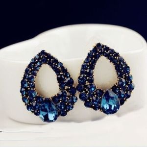 Crystal Rhinestone Dangle Earrings (item C)